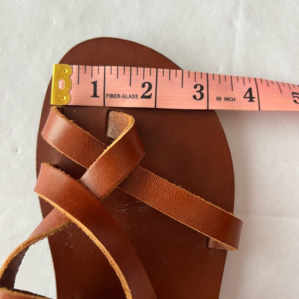 Brown Leather Women's Sandals - Picture 9 of 10